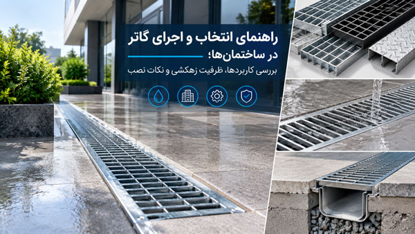 راهنمای انتخاب و اجرای گاتر در ساختمانها؛ بررسی کاربردها، ظرفیت زهکشی و نکات نصب